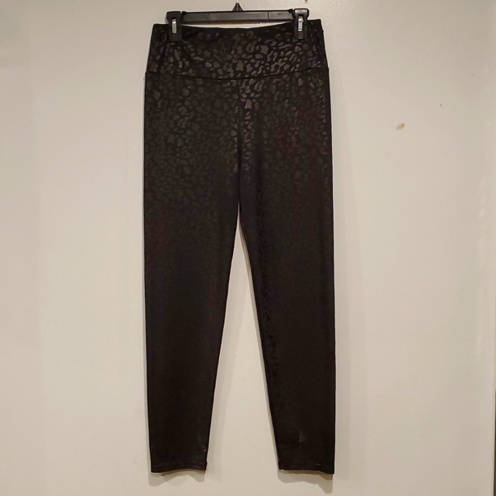 Leggings XL Black leopard print